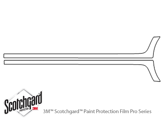 Mitsubishi Mirage 2017-2020 3M Clear Bra Door Cup Paint Protection Kit Diagram