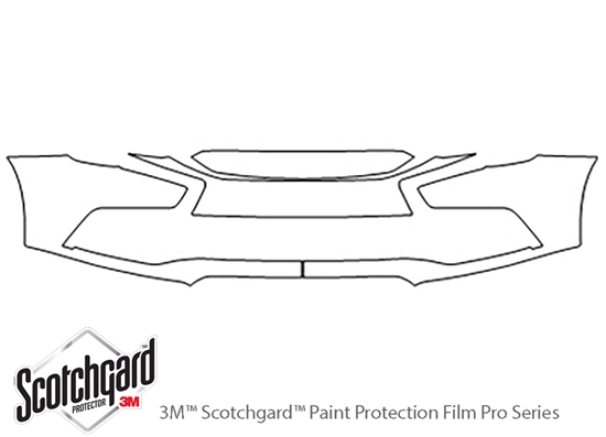 Mitsubishi Outlander Sport 2016-2019 3M Clear Bra Bumper Paint Protection Kit Diagram