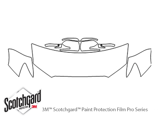 Mitsubishi Outlander Sport 2016-2019 3M Clear Bra Hood Paint Protection Kit Diagram