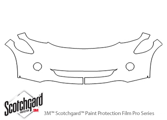 Mitsubishi i-MiEV 2012-2017 3M Clear Bra Bumper Paint Protection Kit Diagram