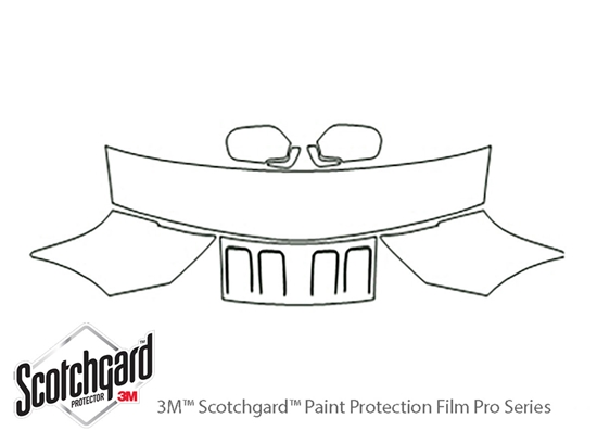 Nissan 300ZX 1990-1996 3M Clear Bra Hood Paint Protection Kit Diagram