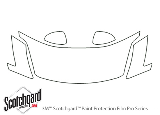 Nissan 350Z 2003-2005 3M Clear Bra Hood Paint Protection Kit Diagram