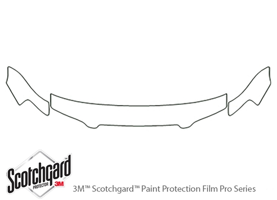 Nissan Altima 1998-2001 3M Clear Bra Hood Paint Protection Kit Diagram