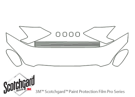 Nissan Altima 2005-2006 3M Clear Bra Hood Precut PPF Diagram