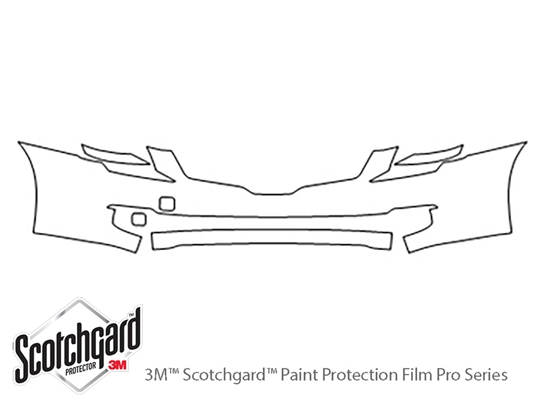 Nissan Altima 2007-2009 3M Clear Bra Bumper Paint Protection Kit Diagram