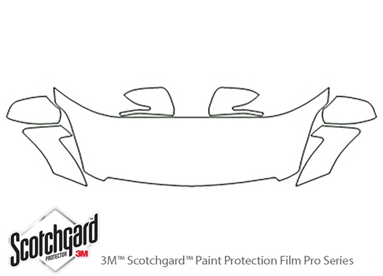 Nissan Altima 2007-2009 3M Clear Bra Hood Paint Protection Kit Diagram