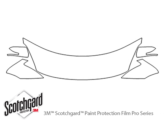 Nissan Altima 2010-2012 3M Clear Bra Hood Paint Protection Kit Diagram