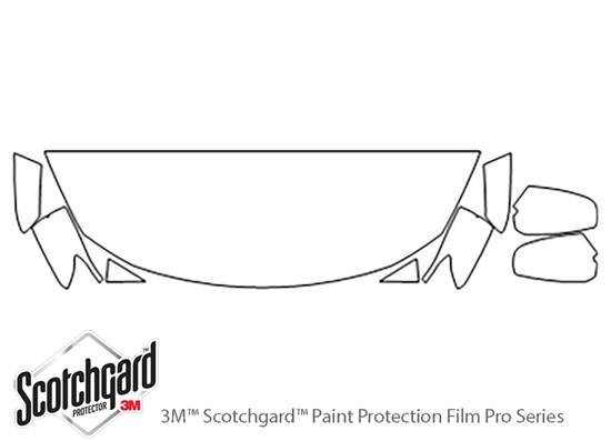 Nissan Altima 2016-2018 3M Clear Bra Hood Paint Protection Kit Diagram