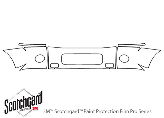 Nissan Armada 2004-2007 3M Clear Bra Bumper Paint Protection Kit Diagram