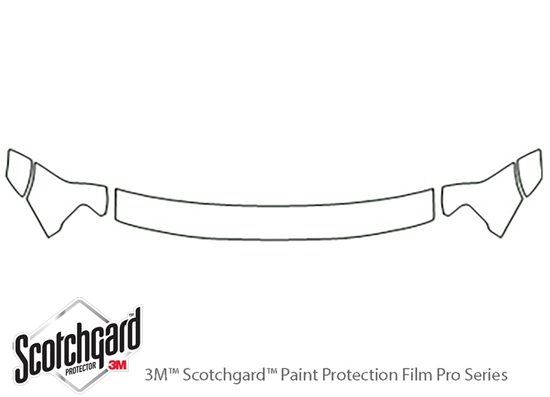 Nissan Frontier 1998-2000 3M Clear Bra Hood Paint Protection Kit Diagram