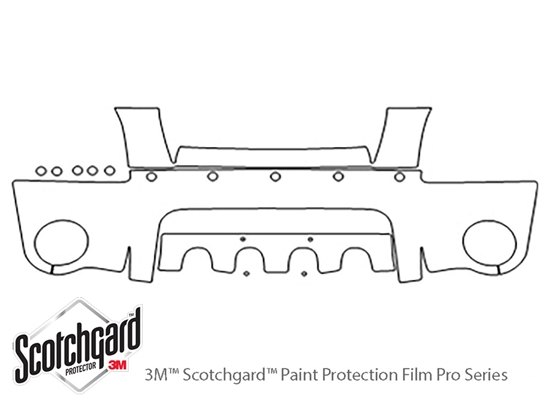 Nissan Frontier 2001-2004 3M Clear Bra Bumper Paint Protection Kit Diagram