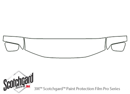 Nissan Frontier 2005-2021 3M Clear Bra Hood Paint Protection Kit Diagram