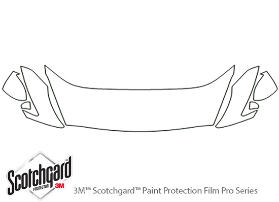 Nissan GT-R 2009-2016 3M Clear Bra Hood Paint Protection Kit Diagram