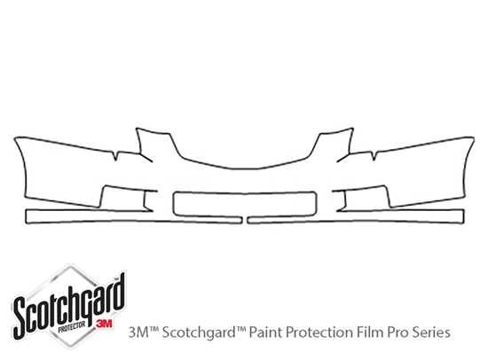 Nissan Maxima 2007-2008 3M Clear Bra Bumper Paint Protection Kit Diagram