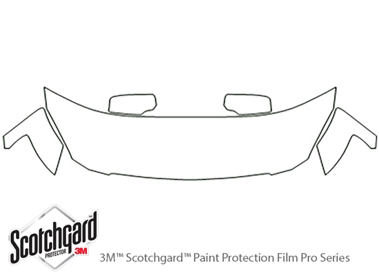 Nissan Maxima 2007-2008 3M Clear Bra Hood Paint Protection Kit Diagram