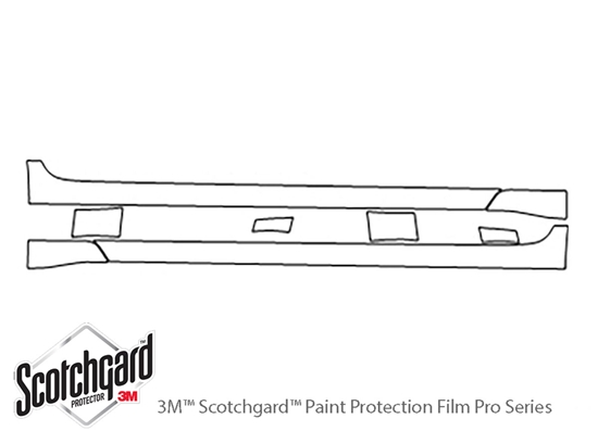 Nissan Maxima 2009-2014 3M Clear Bra Door Cup Paint Protection Kit Diagram