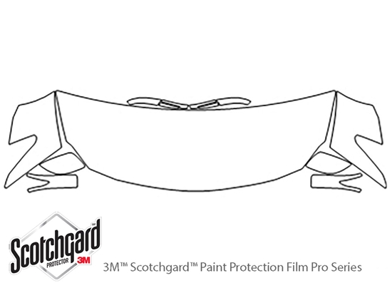 Nissan Maxima 2016-2018 3M Clear Bra Hood Paint Protection Kit Diagram