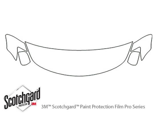 Nissan Murano 2003-2007 3M Clear Bra Hood Paint Protection Kit Diagram