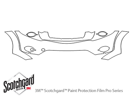 Nissan Murano 2009-2010 3M Clear Bra Bumper Paint Protection Kit Diagram