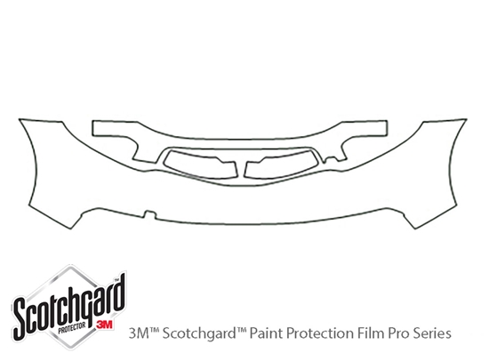 Nissan Murano 2011-2014 3M Clear Bra Bumper Paint Protection Kit Diagram