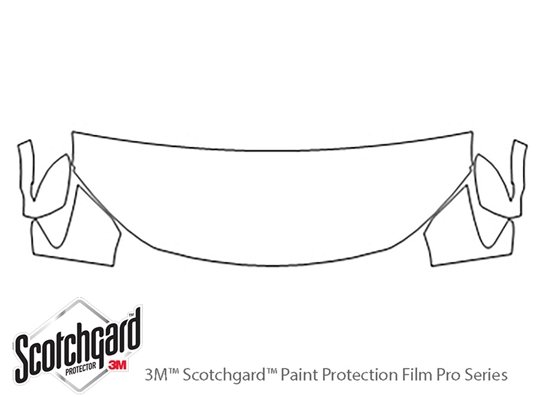 Nissan Pathfinder 2017-2020 3M Clear Bra Hood Paint Protection Kit Diagram