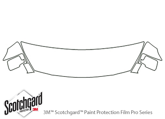 Nissan Quest 2004-2009 3M Clear Bra Hood Paint Protection Kit Diagram