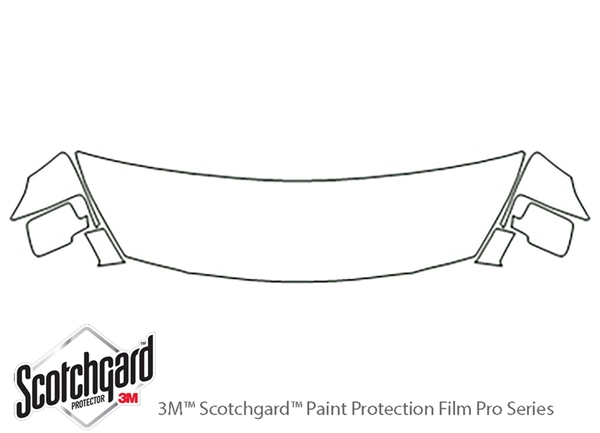 ##LONGDESCRIPTIONNAME2## 3M Clear Bra Hood Paint Protection Kit Diagram