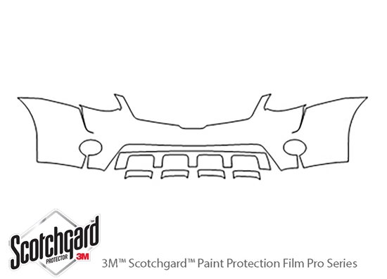 Nissan Rogue 2008-2010 3M Clear Bra Bumper Paint Protection Kit Diagram