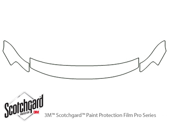 Nissan Sentra 1995-1999 3M Clear Bra Hood Paint Protection Kit Diagram