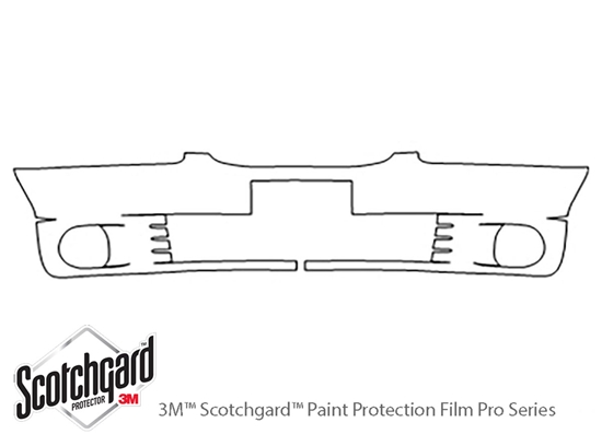 Nissan Sentra 2000-2003 3M Clear Bra Bumper Paint Protection Kit Diagram