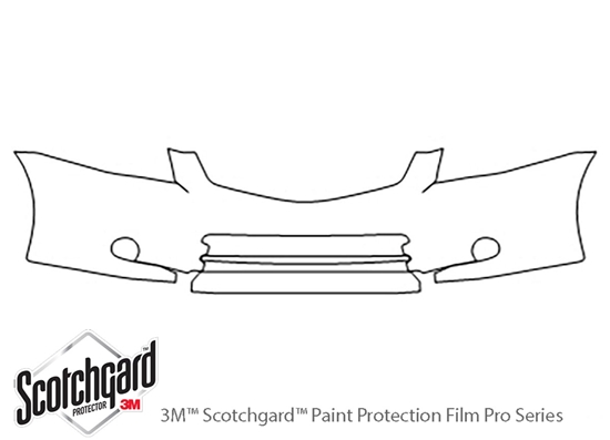 Nissan Sentra 2010-2012 3M Clear Bra Bumper Paint Protection Kit Diagram