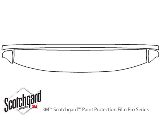 Nissan Xterra 2000-2001 3M Clear Bra Hood Paint Protection Kit Diagram