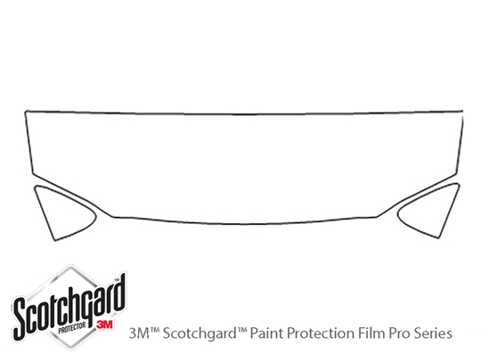 Plymouth Voyager 1996-2000 3M Clear Bra Hood Paint Protection Kit Diagram