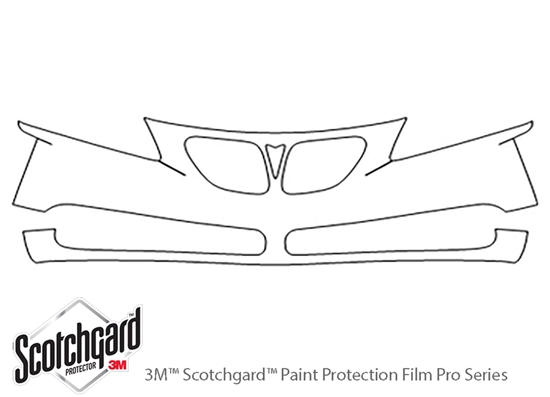 Pontiac G6 2005-2010 3M Clear Bra Bumper Paint Protection Kit Diagram