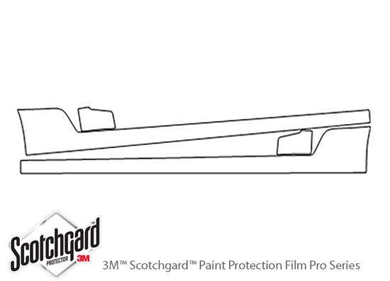 Pontiac G6 2006-2009 3M Clear Bra Door Cup Paint Protection Kit Diagram