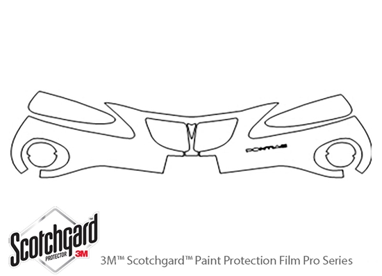 Pontiac Grand Prix 2004-2004 3M Clear Bra Bumper Paint Protection Kit Diagram