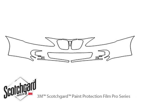 ##LONGDESCRIPTIONNAME2## 3M Clear Bra Bumper Paint Protection Kit Diagram