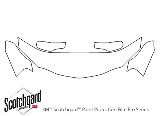 Pontiac Grand Prix 2004-2008 3M Clear Bra Hood Paint Protection Kit Diagram