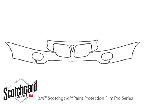 Pontiac Montana 2005-2006 3M Clear Bra Bumper Paint Protection Kit Diagram