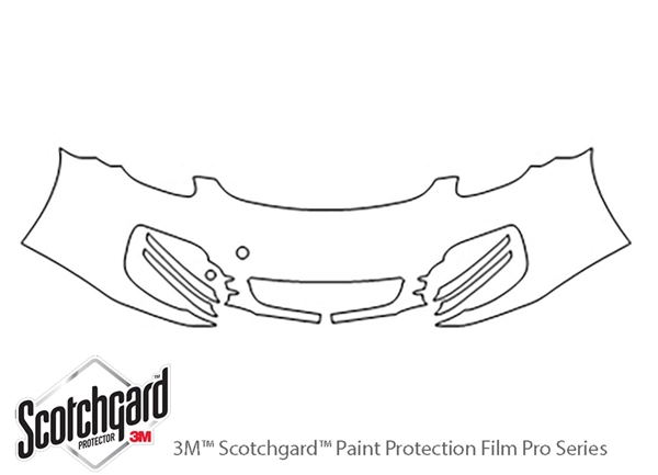 ##LONGDESCRIPTIONNAME2## 3M Clear Bra Bumper Paint Protection Kit Diagram