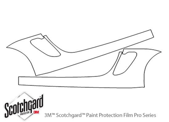 Porsche 718 Boxster 2017-2023 3M Clear Bra Door Cup Paint Protection Kit Diagram