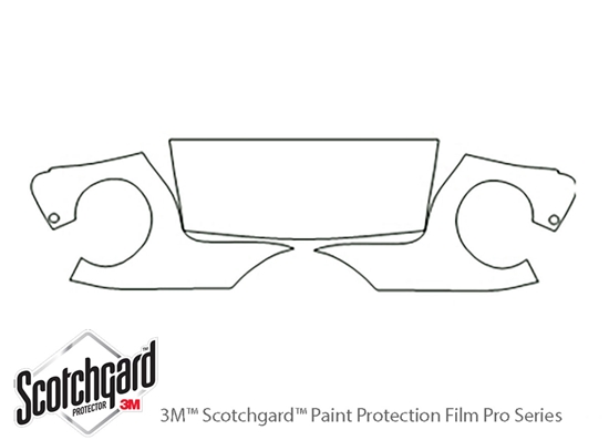 Porsche 911 1995-1998 3M Clear Bra Hood Paint Protection Kit Diagram