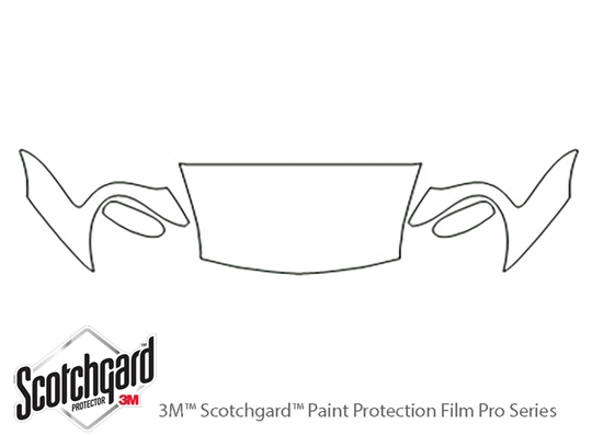 Porsche 911 2002-2004 3M Clear Bra Hood Paint Protection Kit Diagram