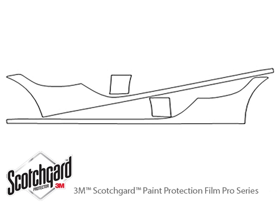 Porsche 911 2007-2012 3M Clear Bra Door Cup Paint Protection Kit Diagram