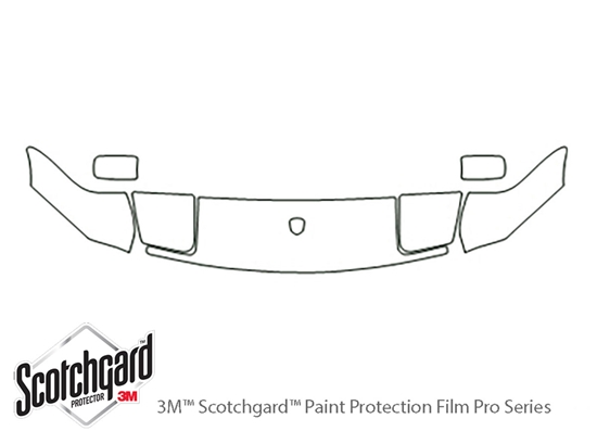 Porsche 944 1986-1991 3M Clear Bra Hood Paint Protection Kit Diagram