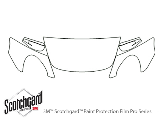 Porsche Boxster 2005-2008 3M Clear Bra Hood Paint Protection Kit Diagram