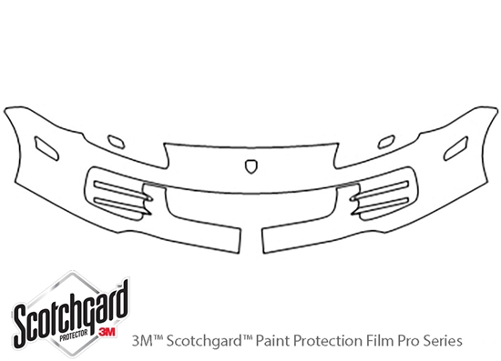 Porsche Cayenne 2008-2010 3M Clear Bra Bumper Paint Protection Kit Diagram