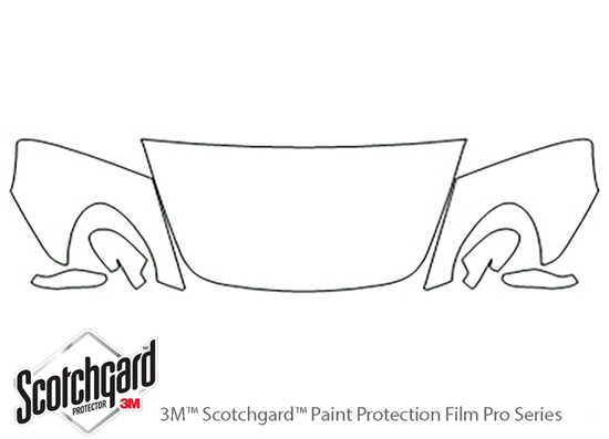 Porsche Cayman 2006-2008 3M Clear Bra Hood Paint Protection Kit Diagram