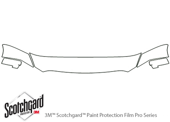 Ram 1500 2011-2018 3M Clear Bra Hood Paint Protection Kit Diagram