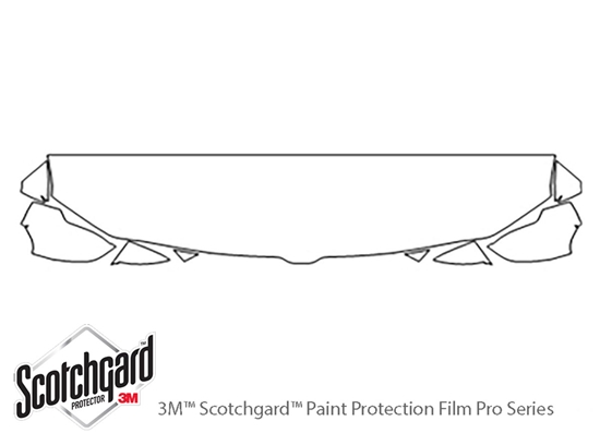 Ram 3500 2019-2024 3M Clear Bra Hood Paint Protection Kit Diagram